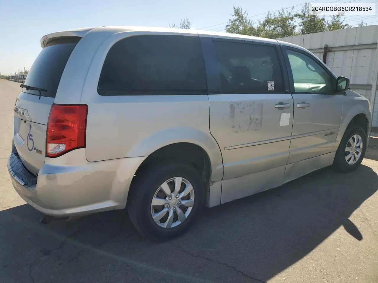 2012 Dodge Grand Caravan Se VIN: 2C4RDGBG6CR218534 Lot: 71290304