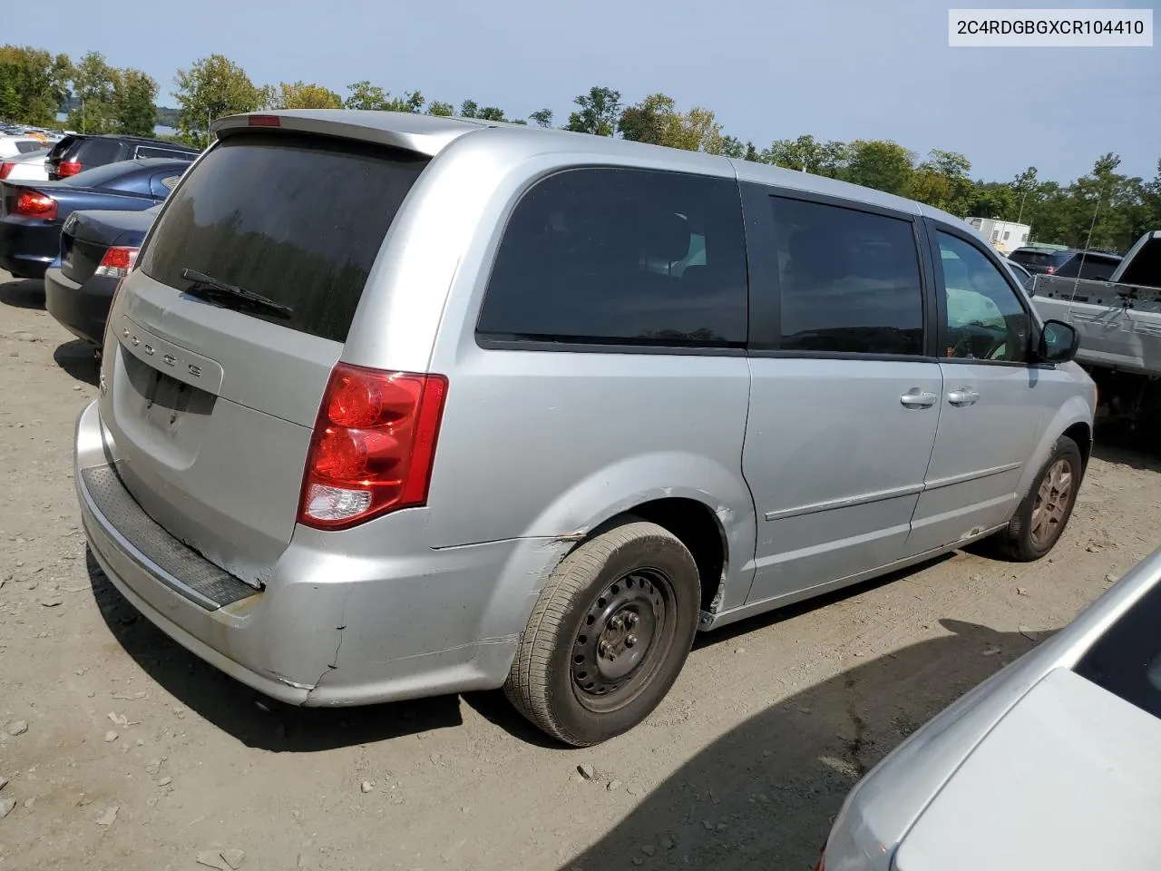 2012 Dodge Grand Caravan Se VIN: 2C4RDGBGXCR104410 Lot: 71844354