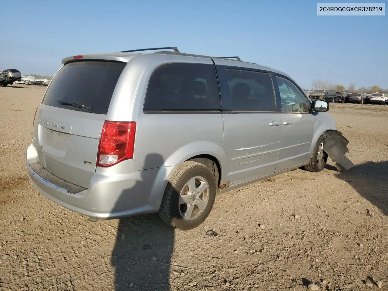 2C4RDGCGXCR378219 2012 Dodge Grand Caravan Sxt