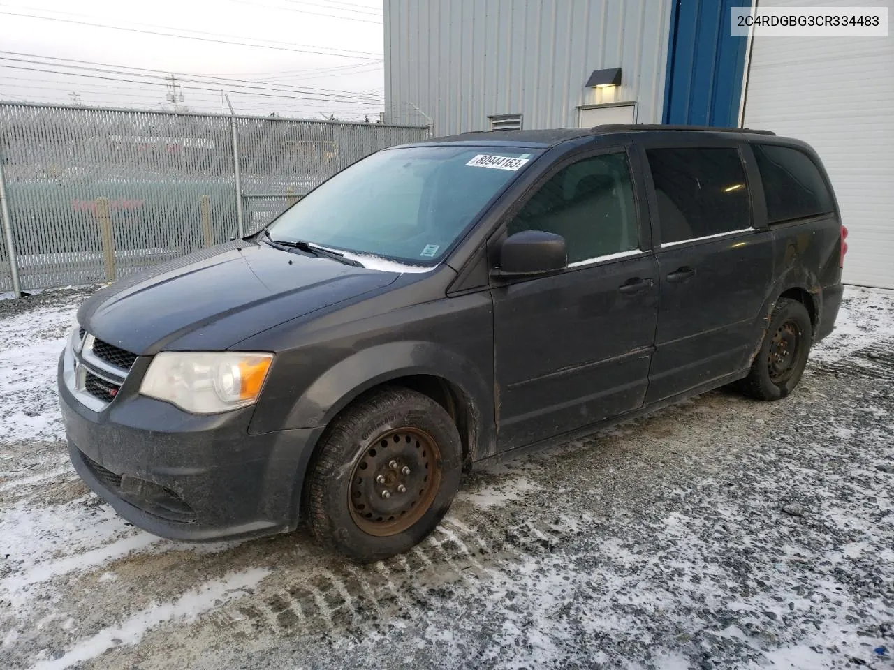 2012 Dodge Grand Caravan Se VIN: 2C4RDGBG3CR334483 Lot: 80944163