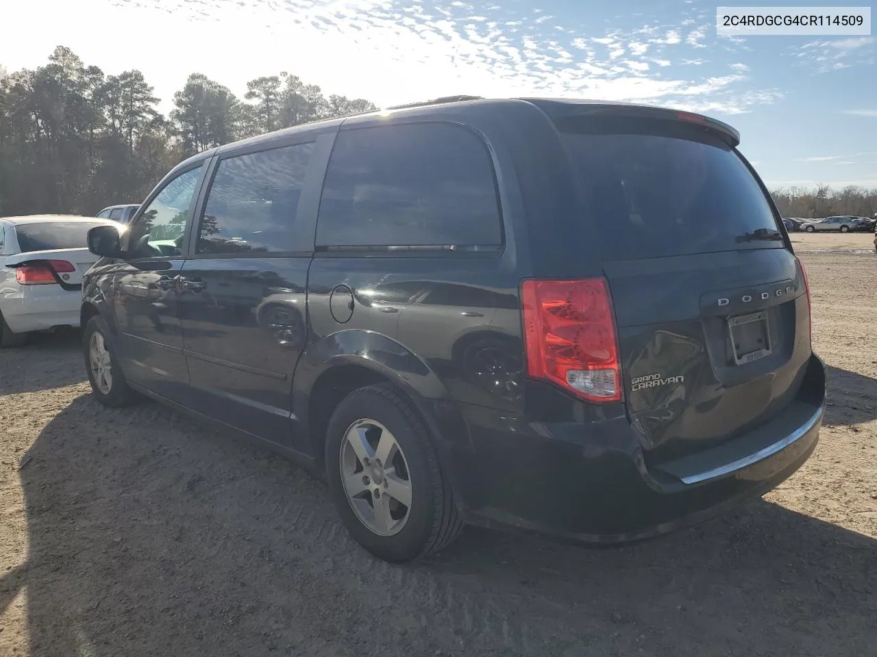 2012 Dodge Grand Caravan Sxt VIN: 2C4RDGCG4CR114509 Lot: 81329153