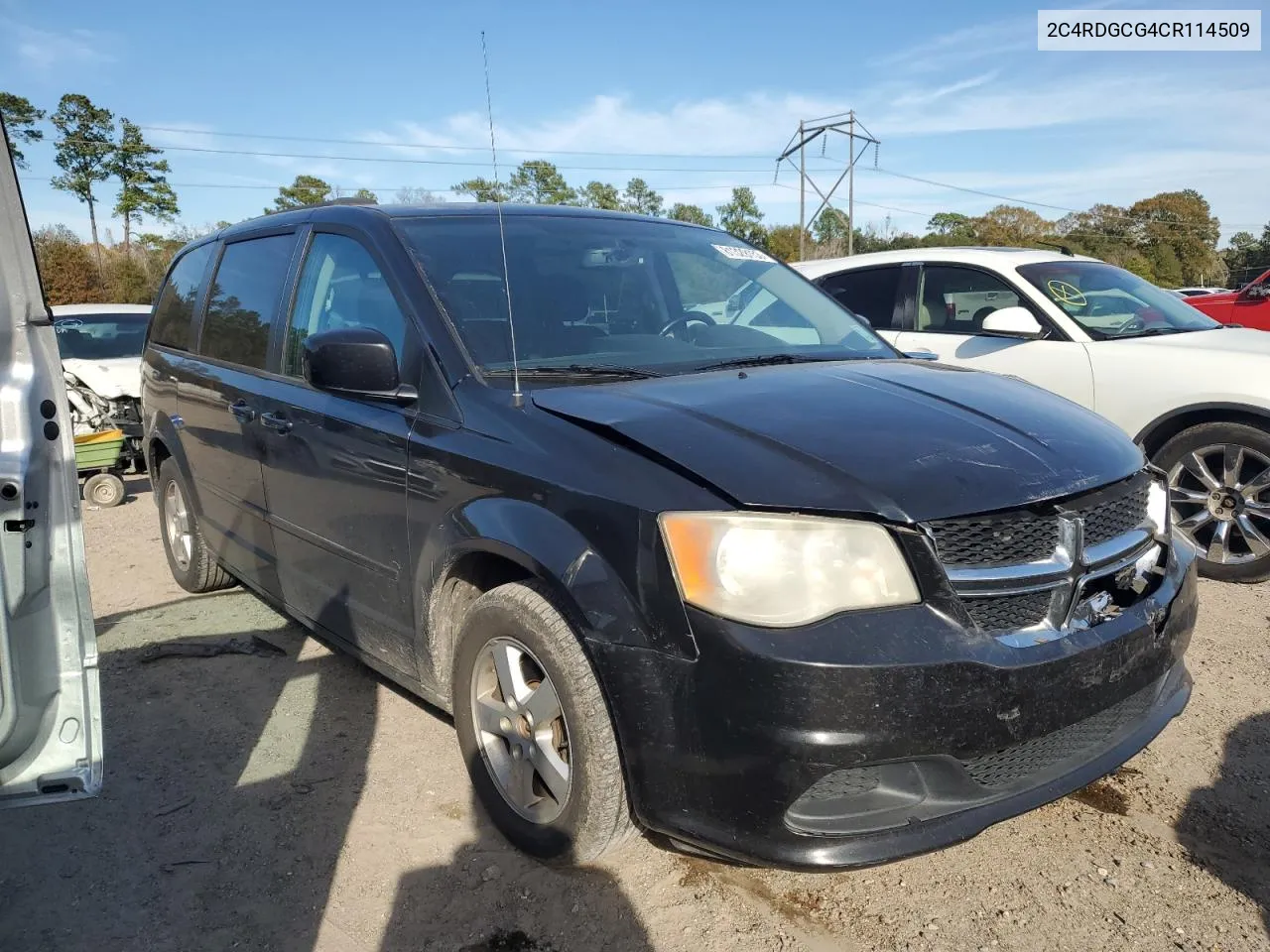 2012 Dodge Grand Caravan Sxt VIN: 2C4RDGCG4CR114509 Lot: 81329153