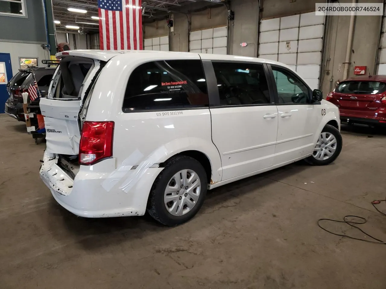 2013 Dodge Grand Caravan Se VIN: 2C4RDGBG0DR746524 Lot: 55542594