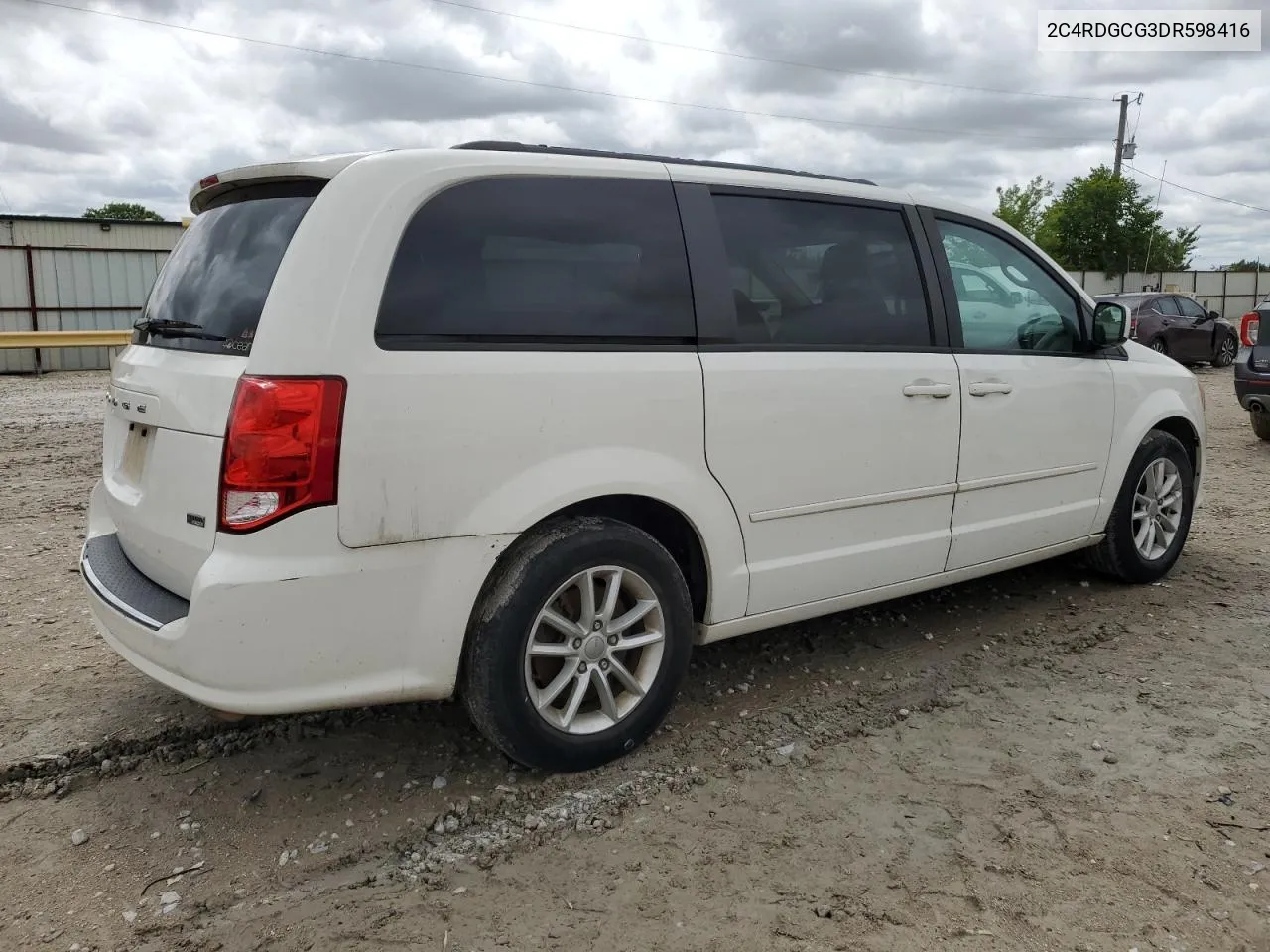 2013 Dodge Grand Caravan Sxt VIN: 2C4RDGCG3DR598416 Lot: 57000654