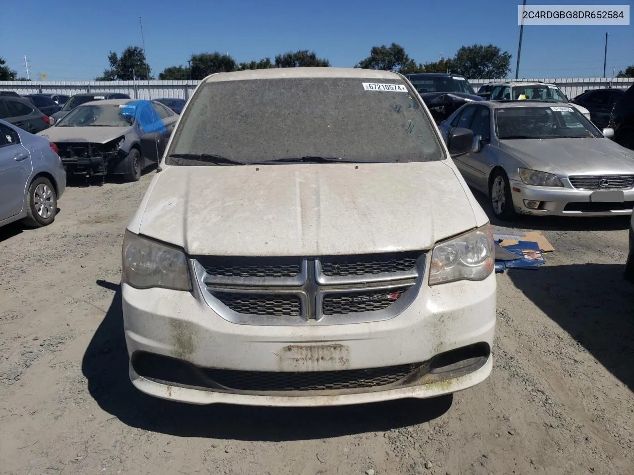 2013 Dodge Grand Caravan Se VIN: 2C4RDGBG8DR652584 Lot: 67210574