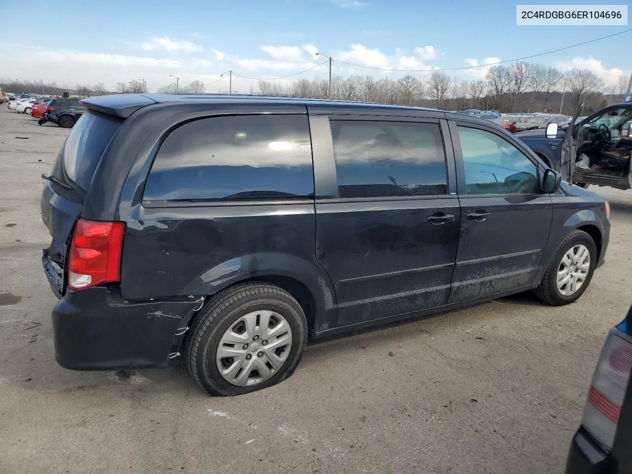 2014 Dodge Grand Caravan Se VIN: 2C4RDGBG6ER104696 Lot: 38272954