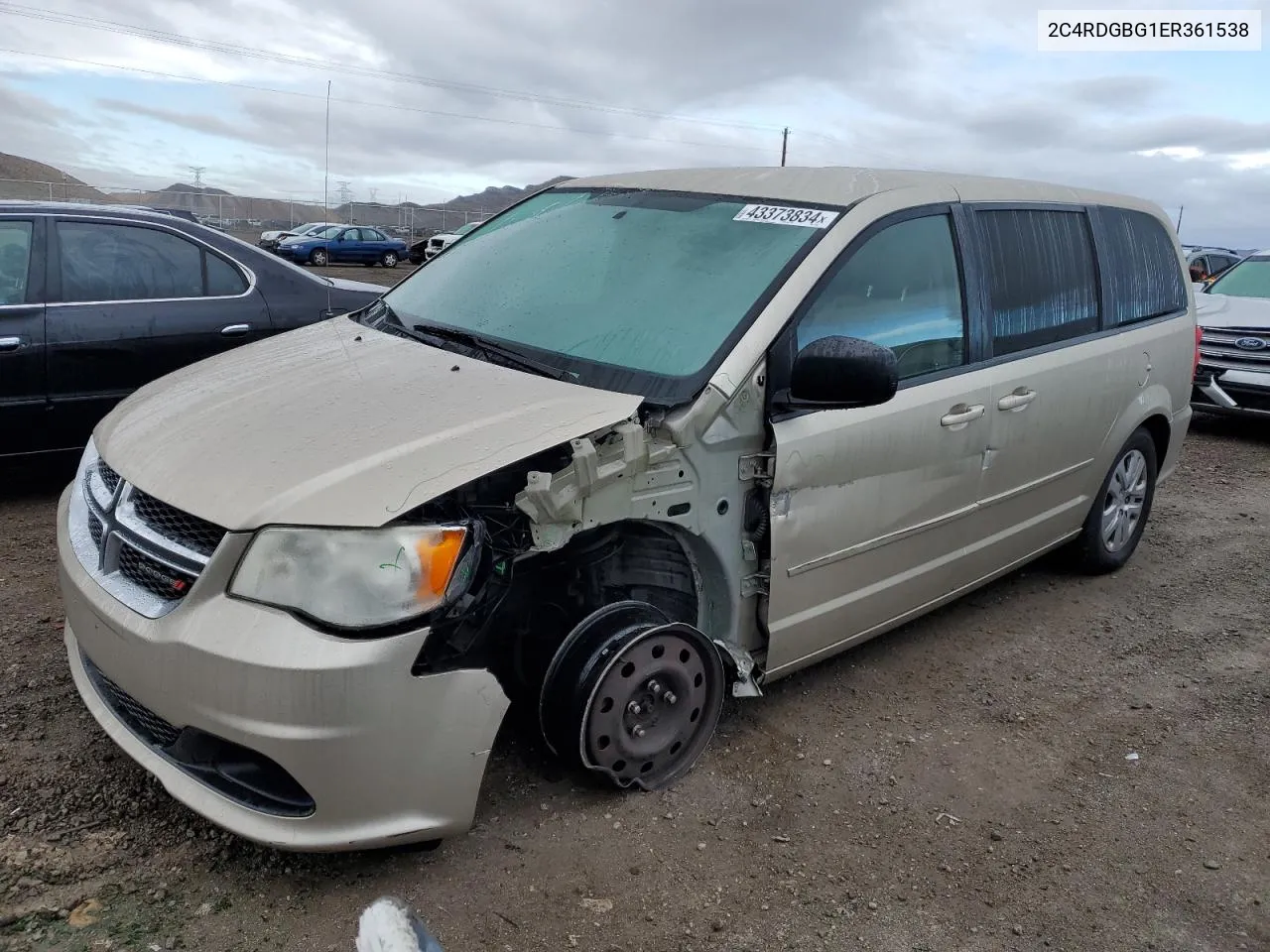 2014 Dodge Grand Caravan Se VIN: 2C4RDGBG1ER361538 Lot: 43373834