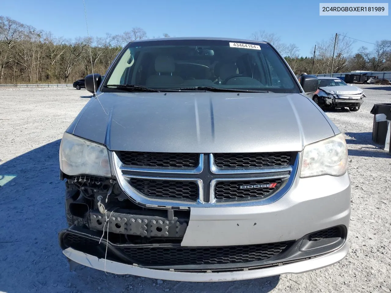 2014 Dodge Grand Caravan Se VIN: 2C4RDGBGXER181989 Lot: 43464164