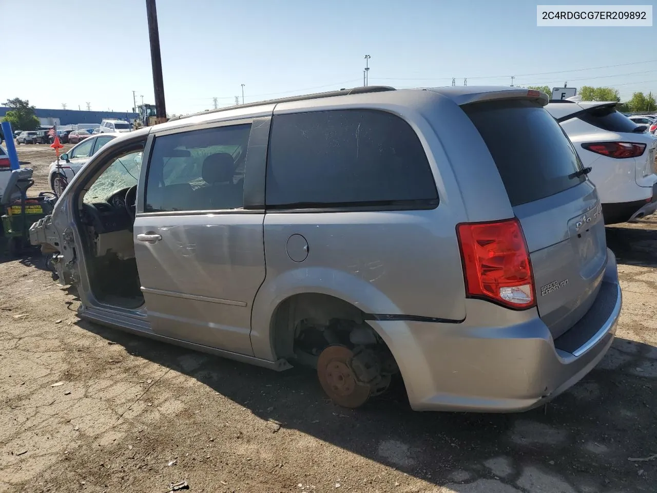 2014 Dodge Grand Caravan Sxt VIN: 2C4RDGCG7ER209892 Lot: 50707414