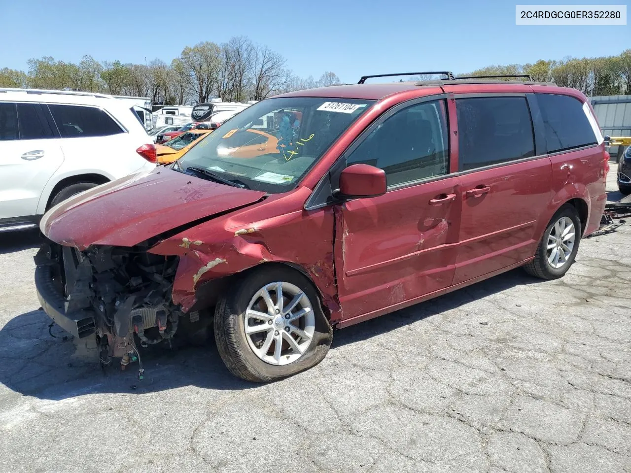 2014 Dodge Grand Caravan Sxt VIN: 2C4RDGCG0ER352280 Lot: 51261104