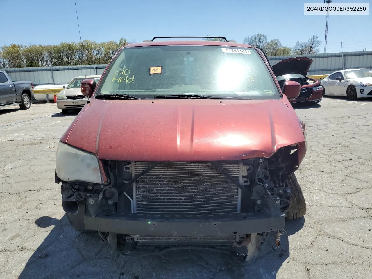 2C4RDGCG0ER352280 2014 Dodge Grand Caravan Sxt