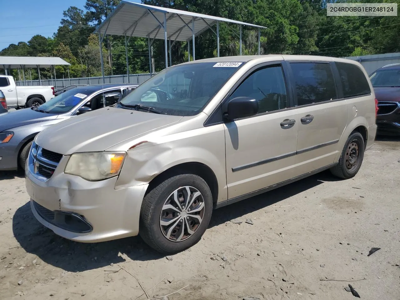 2014 Dodge Grand Caravan Se VIN: 2C4RDGBG1ER248124 Lot: 52012094