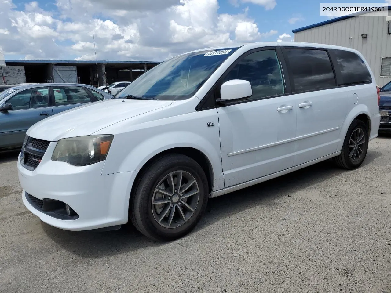 2014 Dodge Grand Caravan Sxt VIN: 2C4RDGCG1ER419663 Lot: 52716804