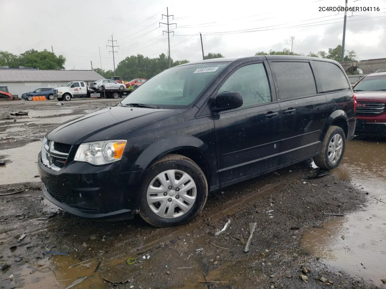 2014 Dodge Grand Caravan Se VIN: 2C4RDGBG6ER104116 Lot: 53631944