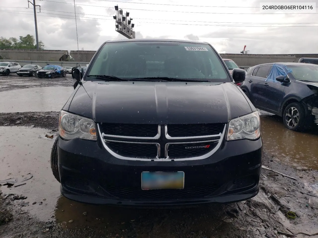 2014 Dodge Grand Caravan Se VIN: 2C4RDGBG6ER104116 Lot: 53631944