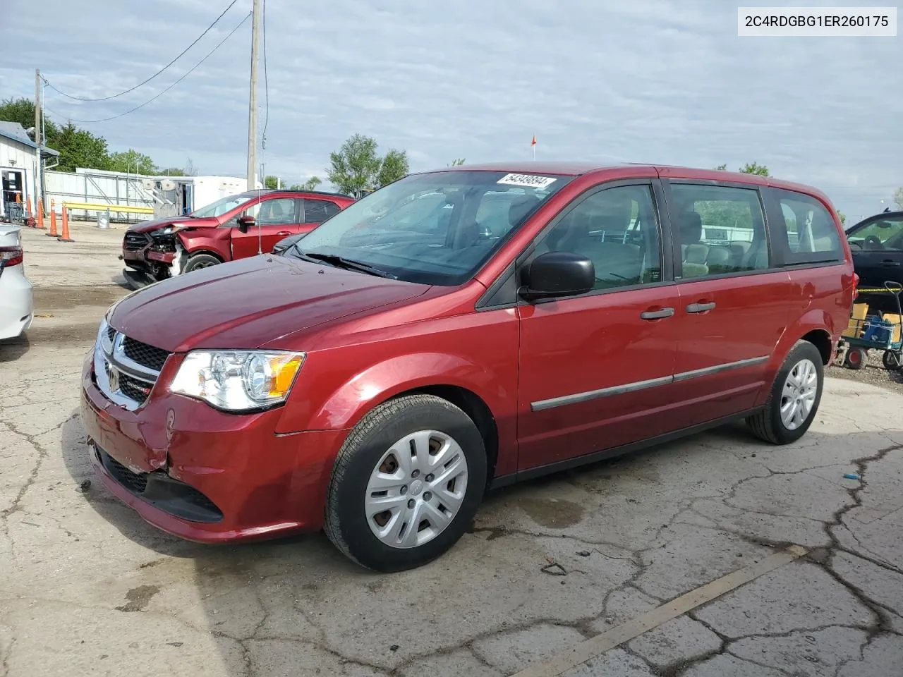 2014 Dodge Grand Caravan Se VIN: 2C4RDGBG1ER260175 Lot: 54349894