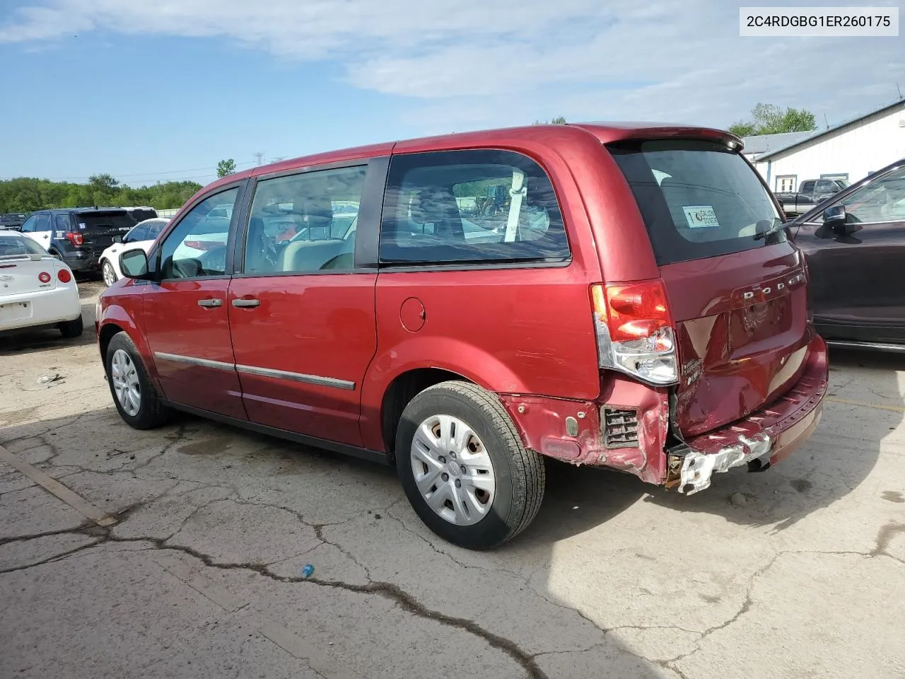 2014 Dodge Grand Caravan Se VIN: 2C4RDGBG1ER260175 Lot: 54349894