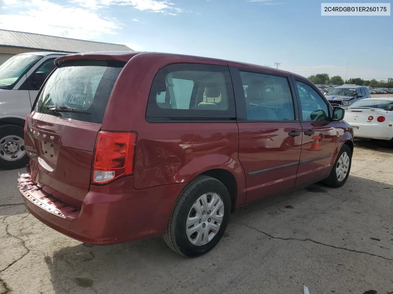 2014 Dodge Grand Caravan Se VIN: 2C4RDGBG1ER260175 Lot: 54349894