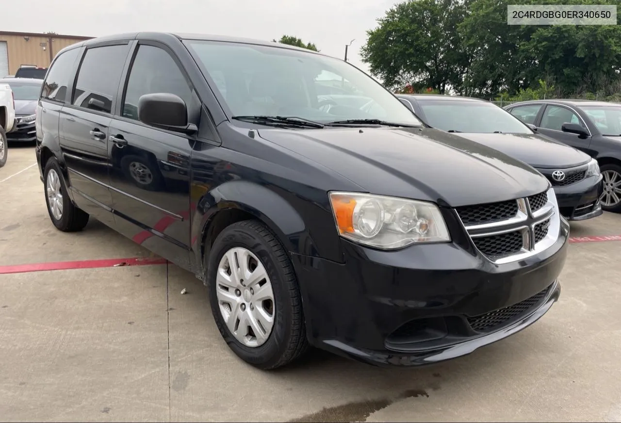 2C4RDGBG0ER340650 2014 Dodge Grand Caravan Se