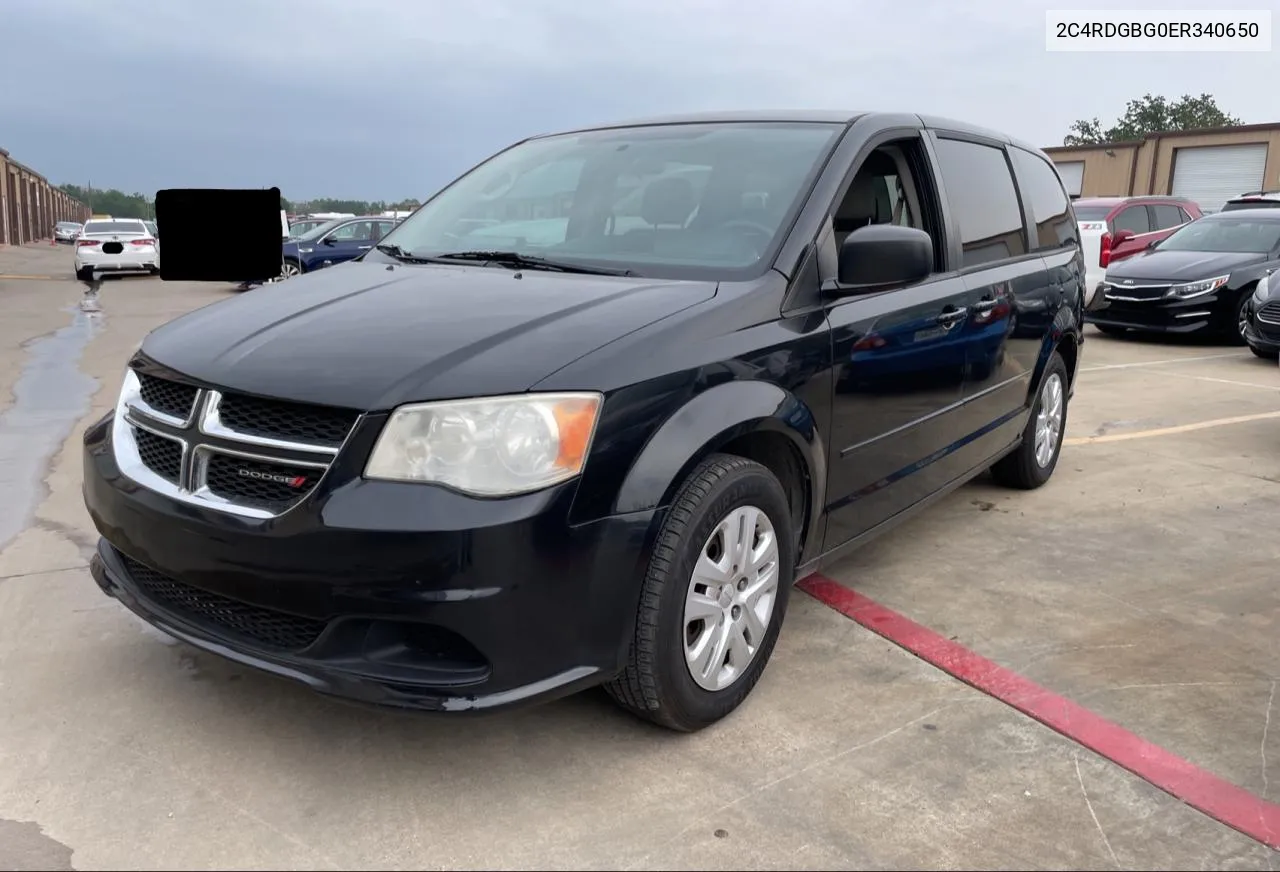 2014 Dodge Grand Caravan Se VIN: 2C4RDGBG0ER340650 Lot: 54628594