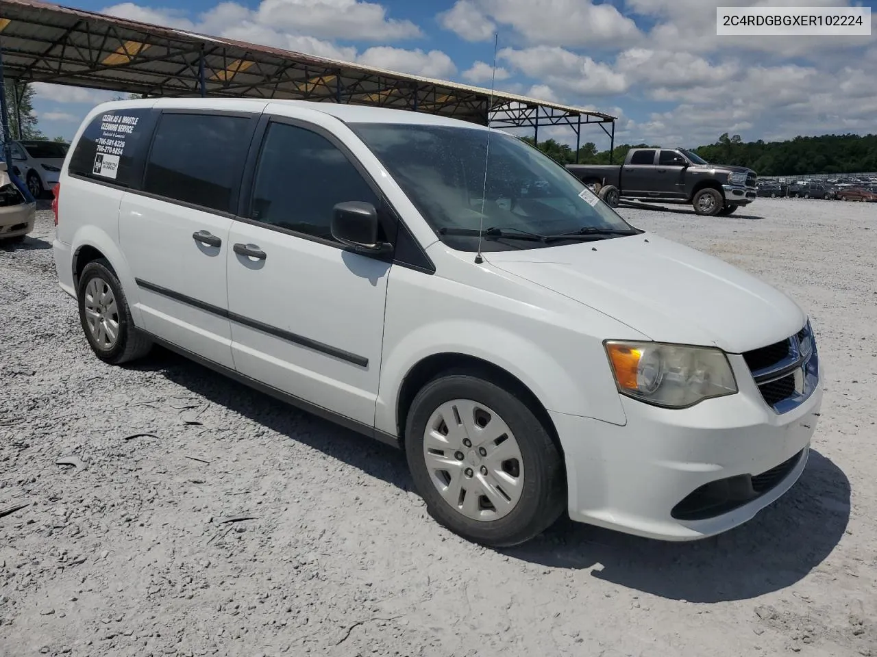 2014 Dodge Grand Caravan Se VIN: 2C4RDGBGXER102224 Lot: 55280074