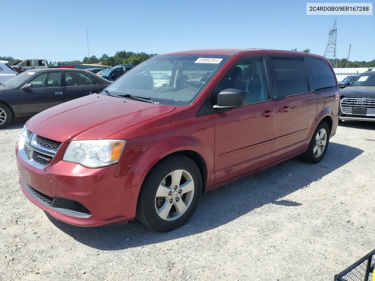 2014 Dodge Grand Caravan Se VIN: 2C4RDGBG9ER167288 Lot: 55882344