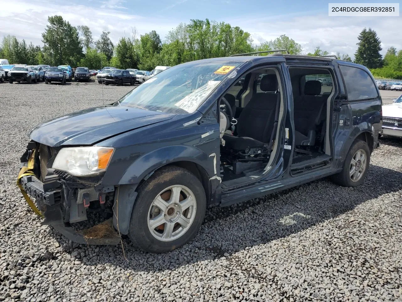 2C4RDGCG8ER392851 2014 Dodge Grand Caravan Sxt