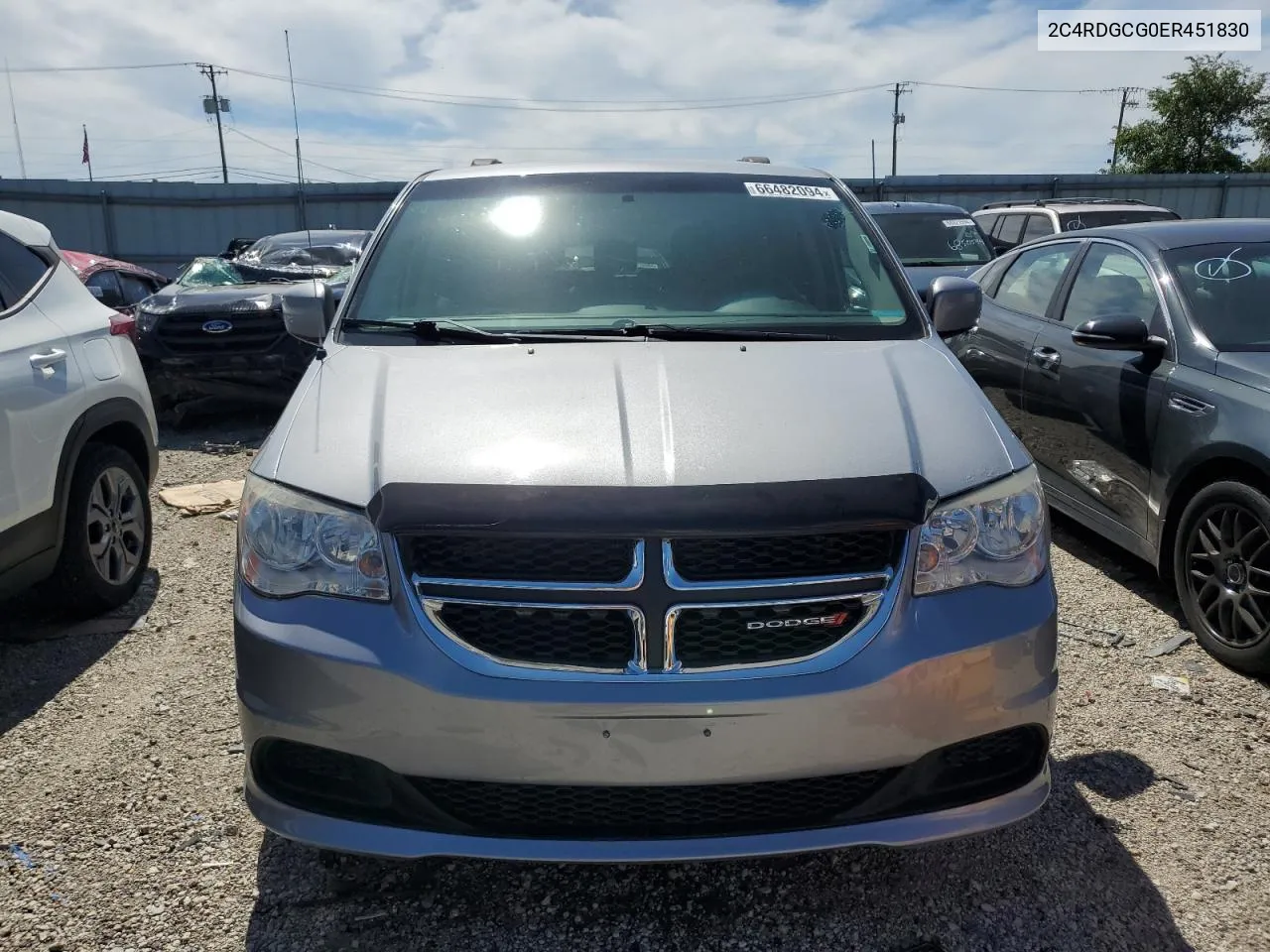 2014 Dodge Grand Caravan Sxt VIN: 2C4RDGCG0ER451830 Lot: 66482094