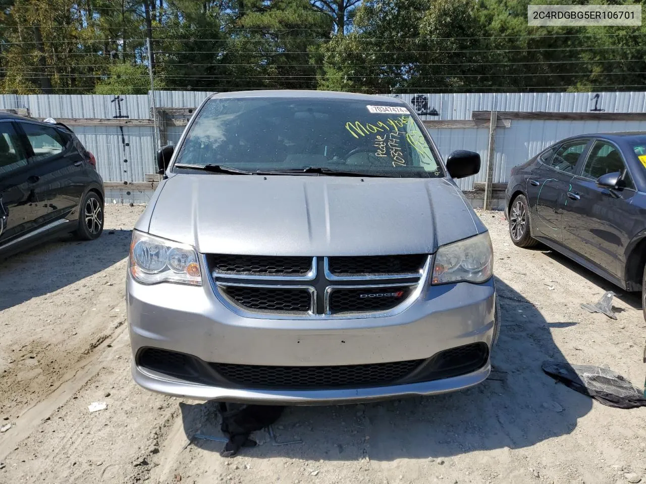 2014 Dodge Grand Caravan Se VIN: 2C4RDGBG5ER106701 Lot: 70347474