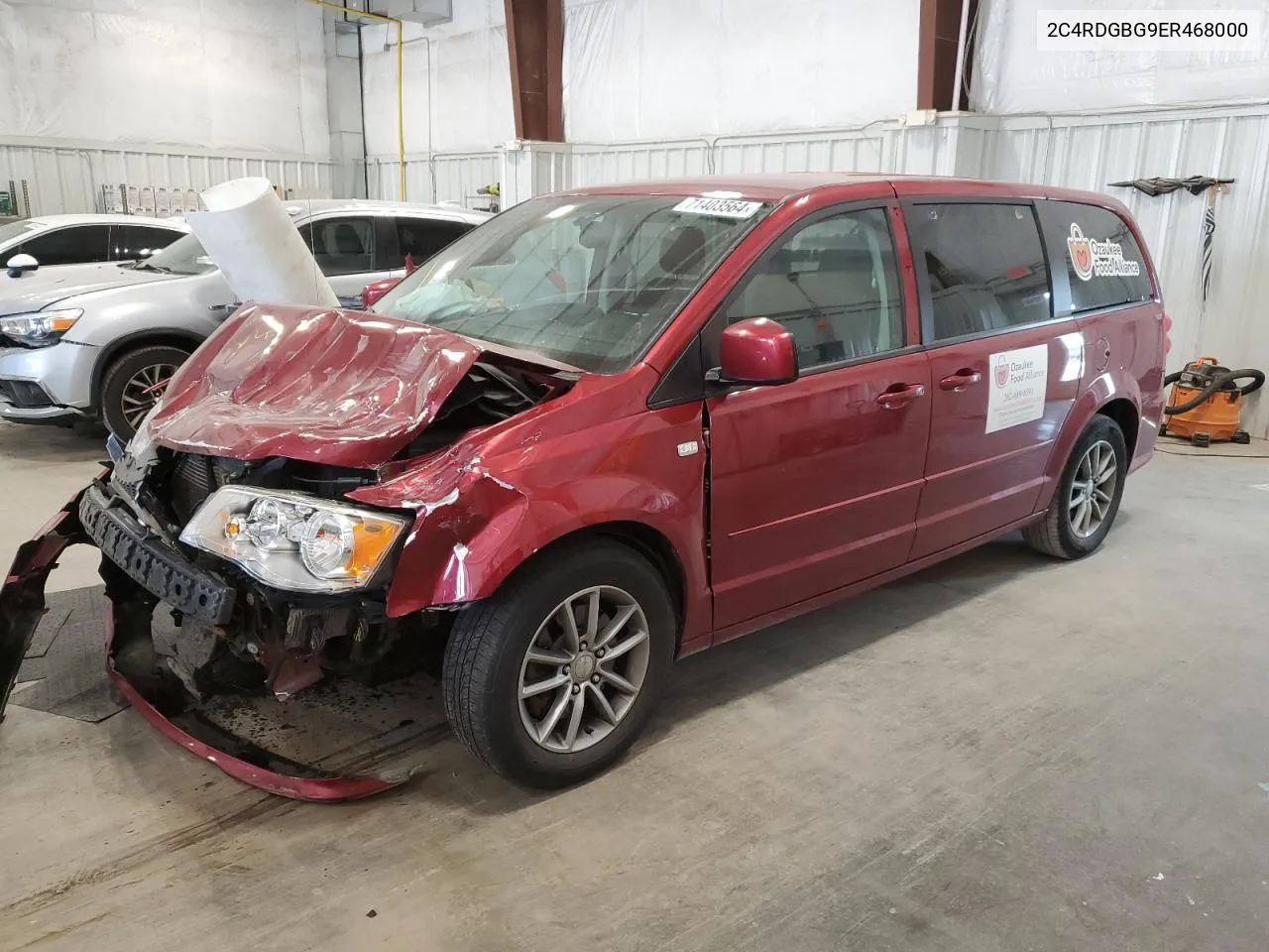 2014 Dodge Grand Caravan Se VIN: 2C4RDGBG9ER468000 Lot: 71403564