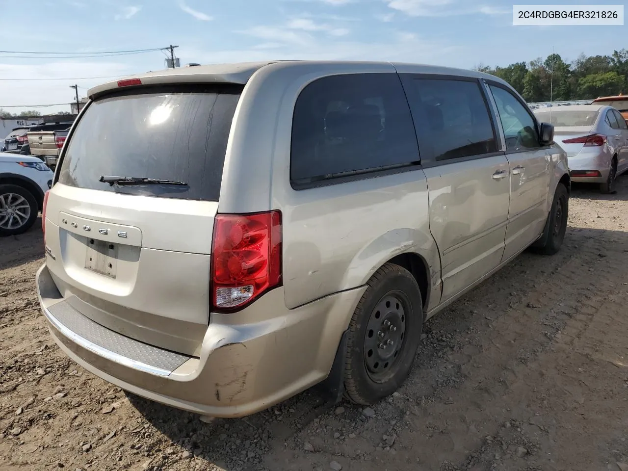 2C4RDGBG4ER321826 2014 Dodge Grand Caravan Se