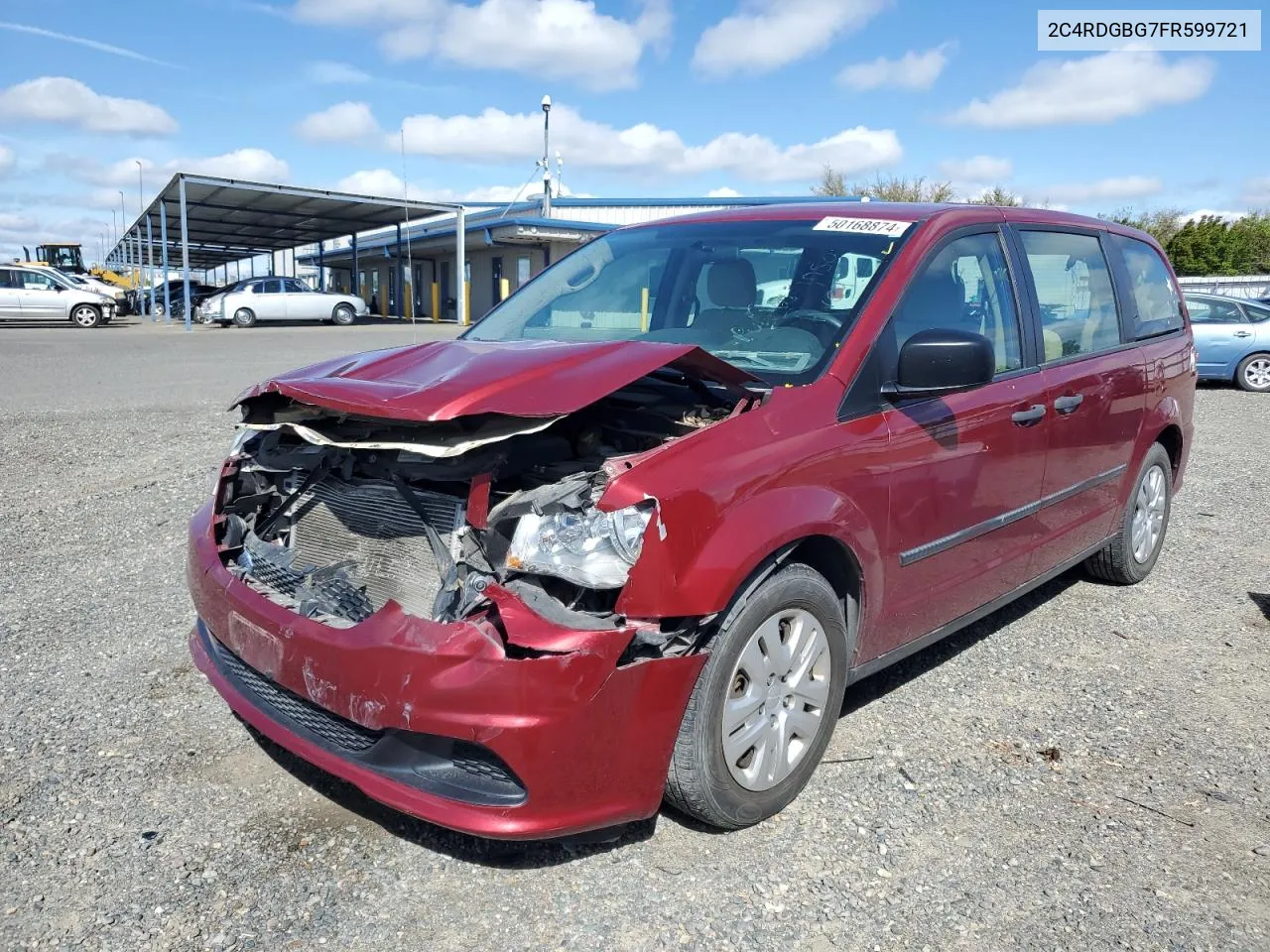 2015 Dodge Grand Caravan Se VIN: 2C4RDGBG7FR599721 Lot: 50168874