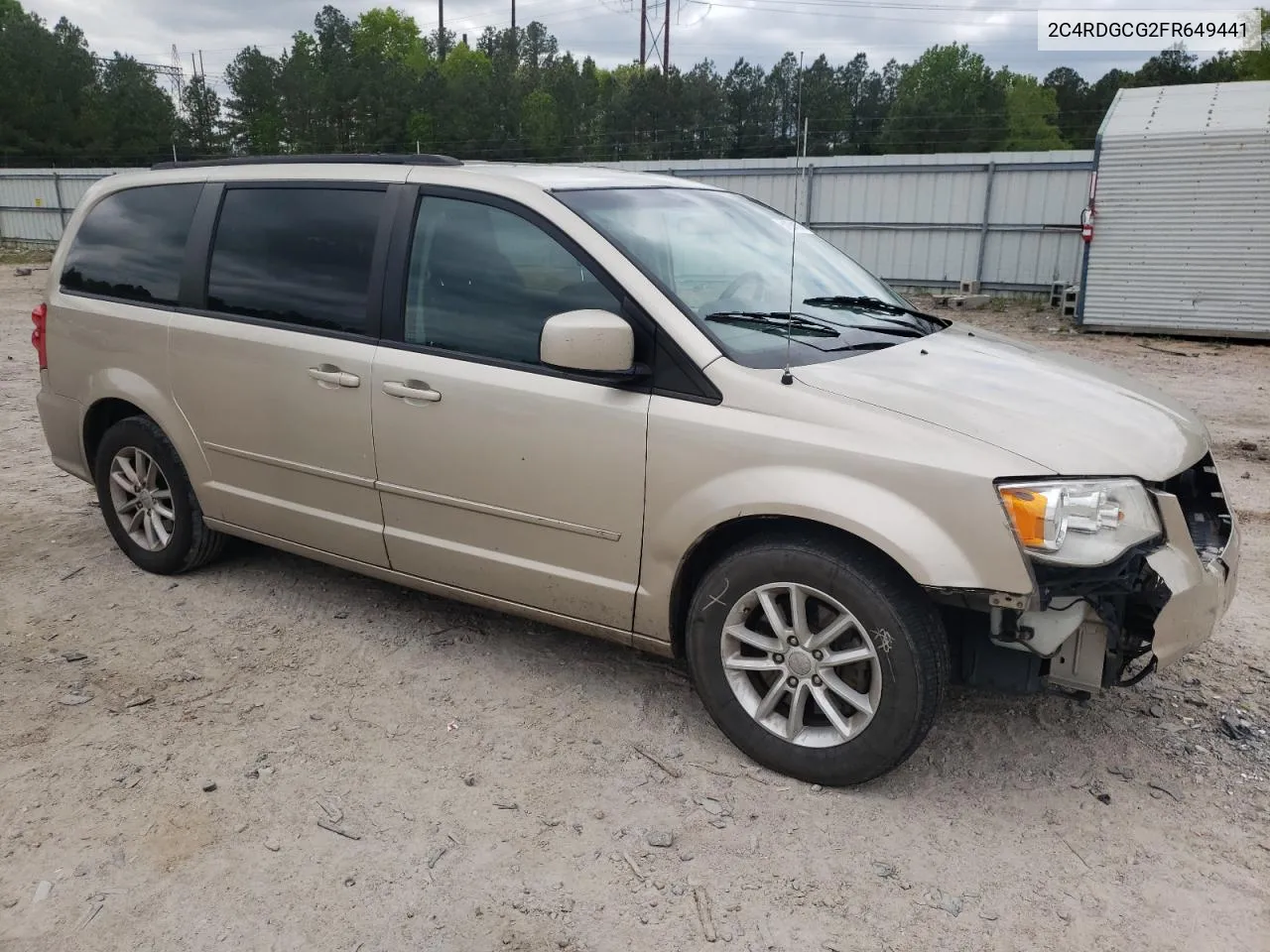 2015 Dodge Grand Caravan Sxt VIN: 2C4RDGCG2FR649441 Lot: 51974174