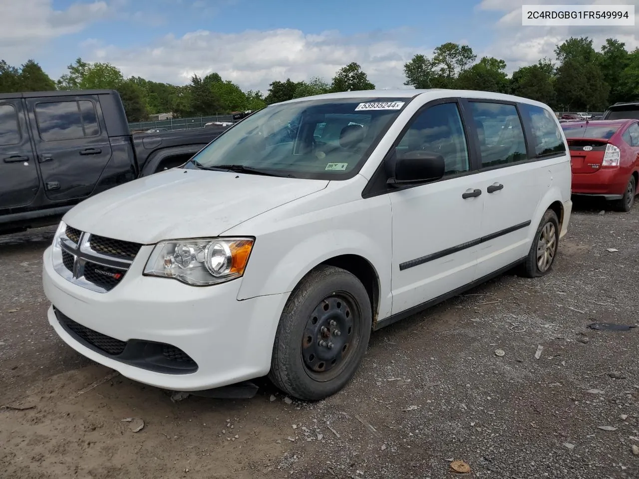 2015 Dodge Grand Caravan Se VIN: 2C4RDGBG1FR549994 Lot: 53935244