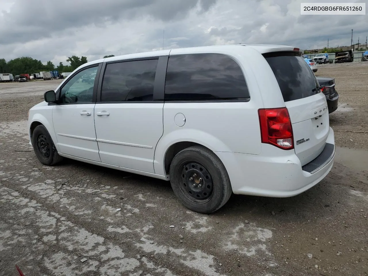 2015 Dodge Grand Caravan Se VIN: 2C4RDGBG6FR651260 Lot: 54456864