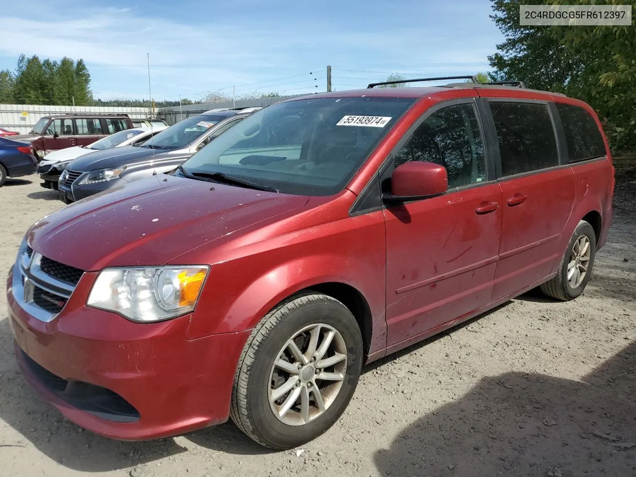 2C4RDGCG5FR612397 2015 Dodge Grand Caravan Sxt