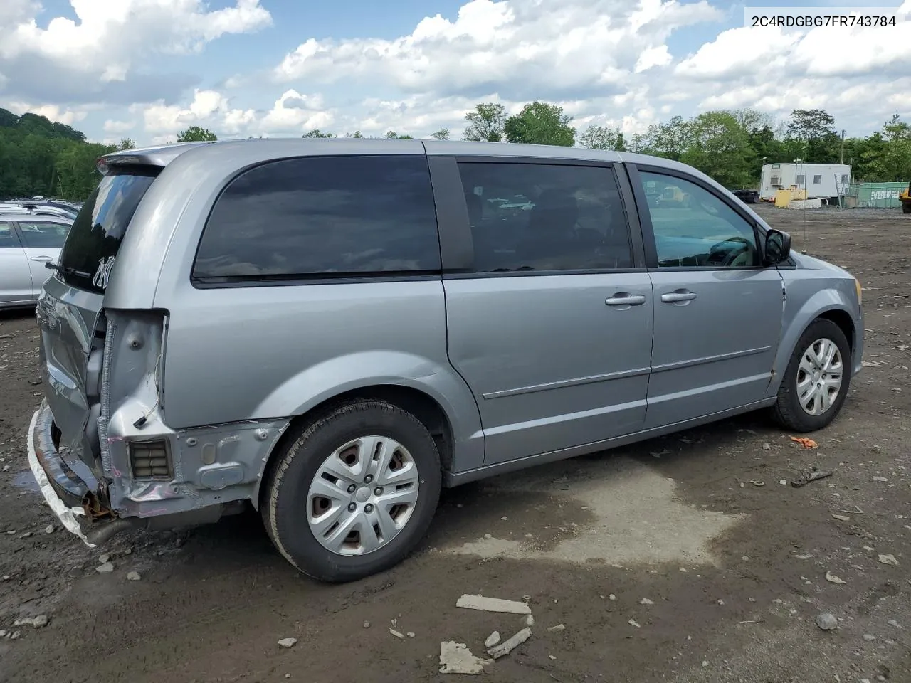 2C4RDGBG7FR743784 2015 Dodge Grand Caravan Se