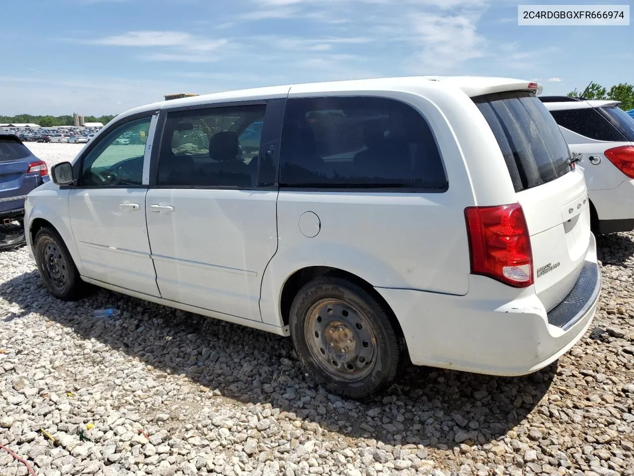 2015 Dodge Grand Caravan Se VIN: 2C4RDGBGXFR666974 Lot: 55945494