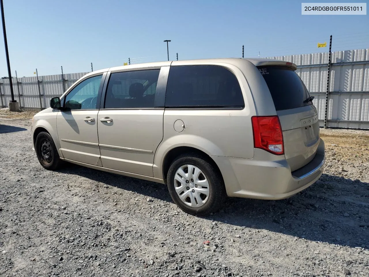 2015 Dodge Grand Caravan Se VIN: 2C4RDGBG0FR551011 Lot: 56237804