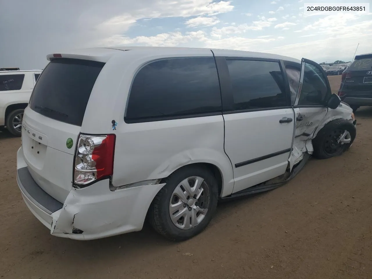 2C4RDGBG0FR643851 2015 Dodge Grand Caravan Se