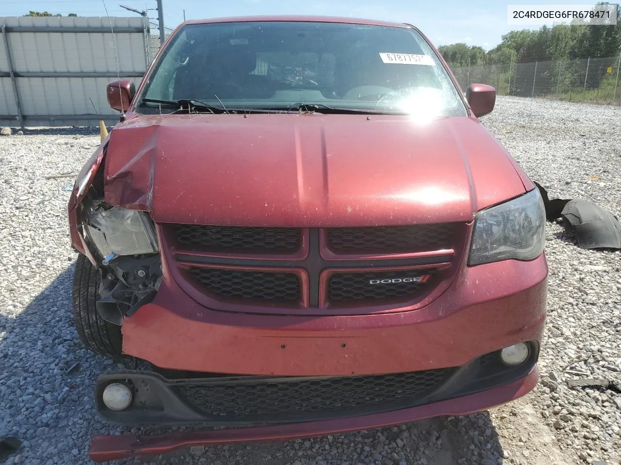 2015 Dodge Grand Caravan R/T VIN: 2C4RDGEG6FR678471 Lot: 67877524