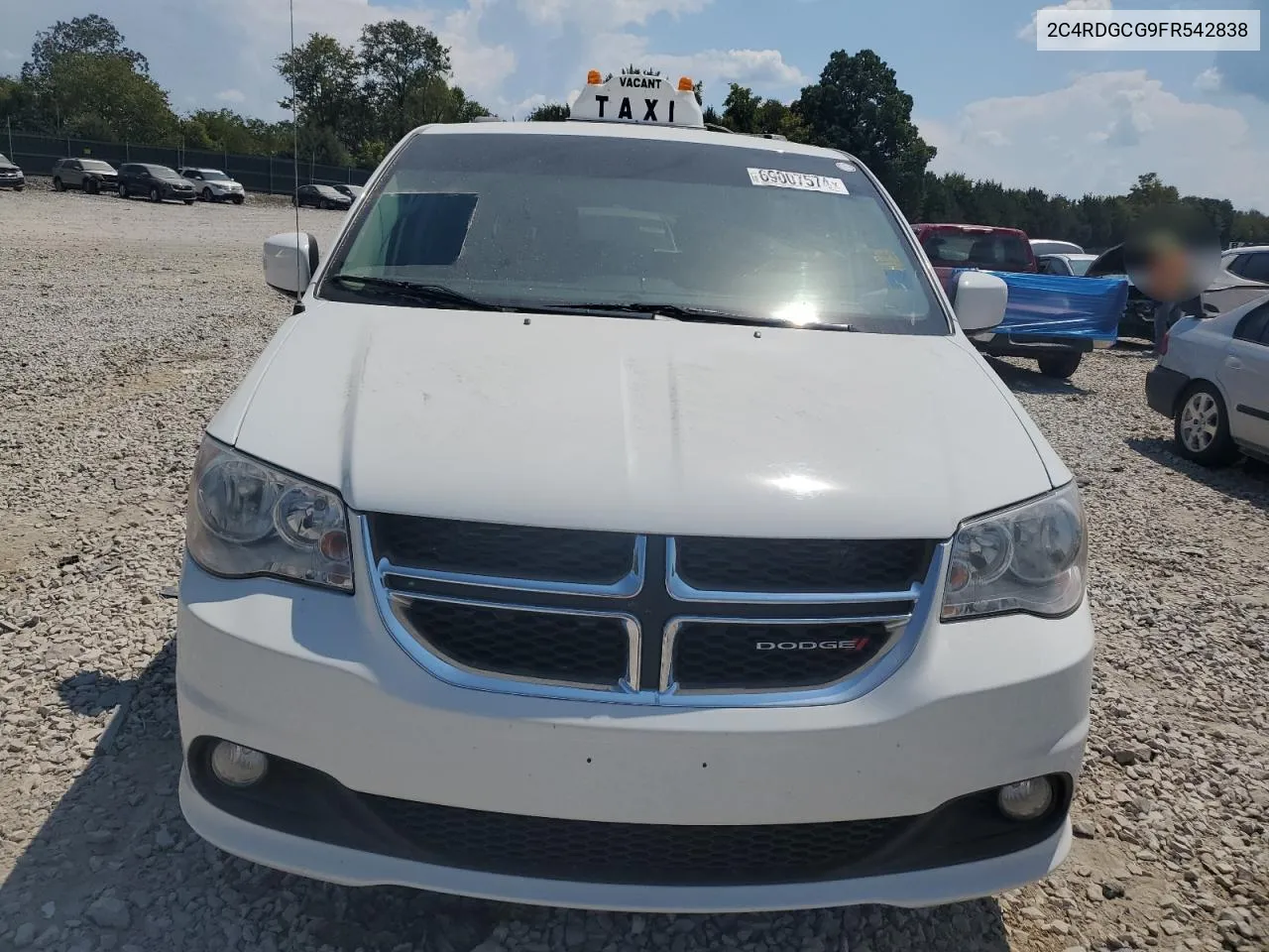 2015 Dodge Grand Caravan Sxt VIN: 2C4RDGCG9FR542838 Lot: 69007574