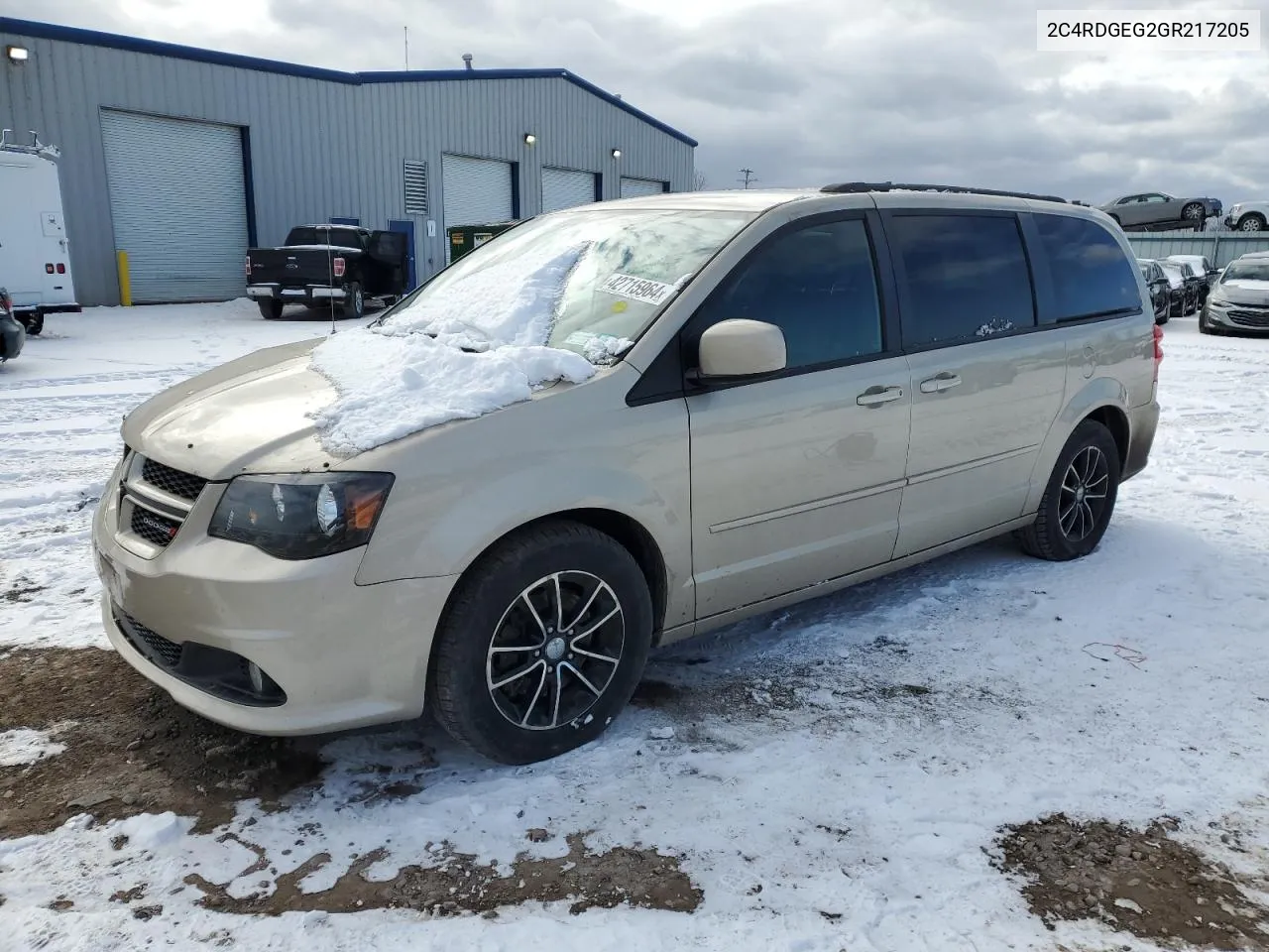 2016 Dodge Grand Caravan R/T VIN: 2C4RDGEG2GR217205 Lot: 42715964