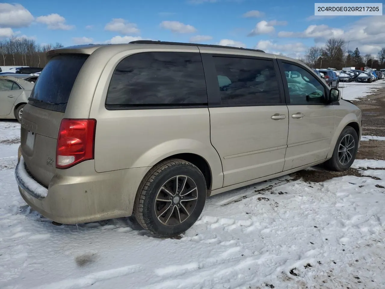 2016 Dodge Grand Caravan R/T VIN: 2C4RDGEG2GR217205 Lot: 42715964