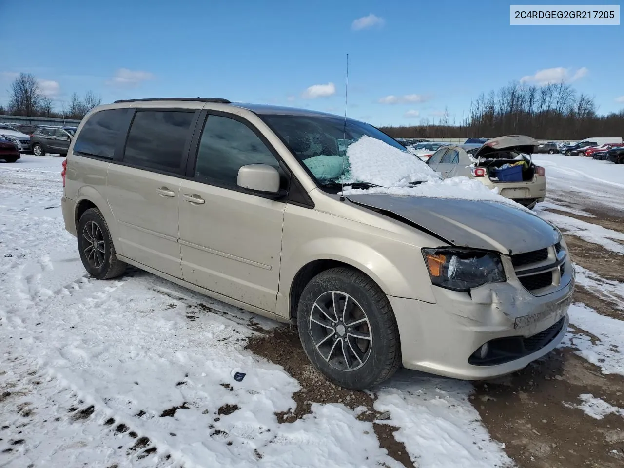 2C4RDGEG2GR217205 2016 Dodge Grand Caravan R/T