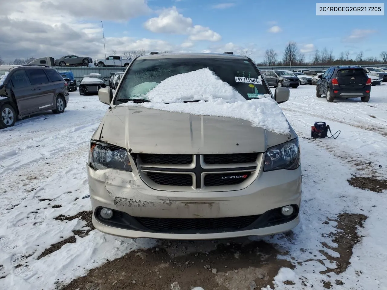 2016 Dodge Grand Caravan R/T VIN: 2C4RDGEG2GR217205 Lot: 42715964