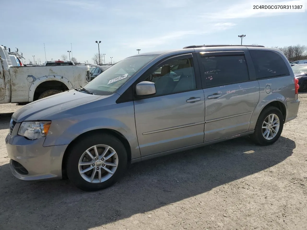 2016 Dodge Grand Caravan Sxt VIN: 2C4RDGCG7GR311387 Lot: 47299354