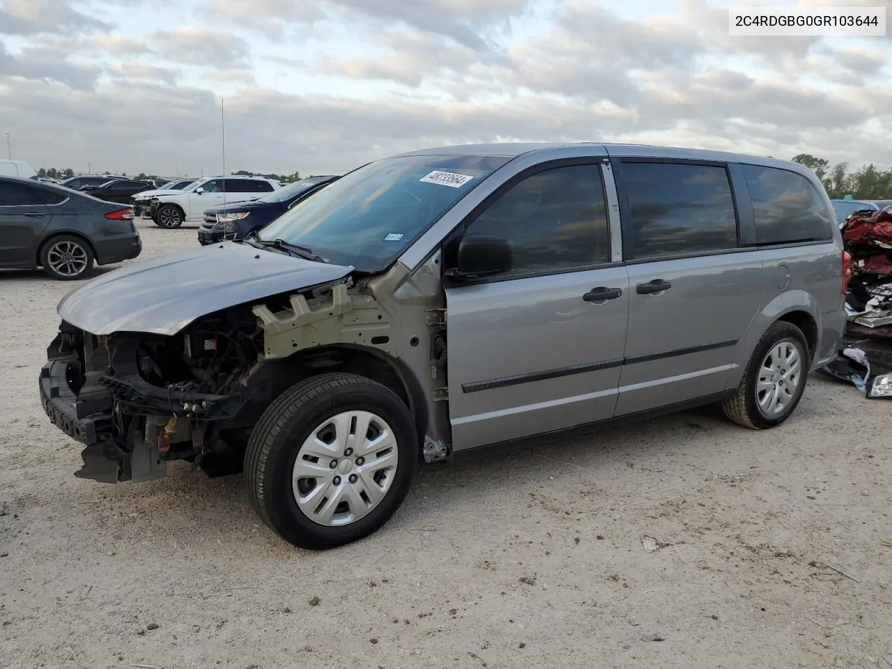 2C4RDGBG0GR103644 2016 Dodge Grand Caravan Se