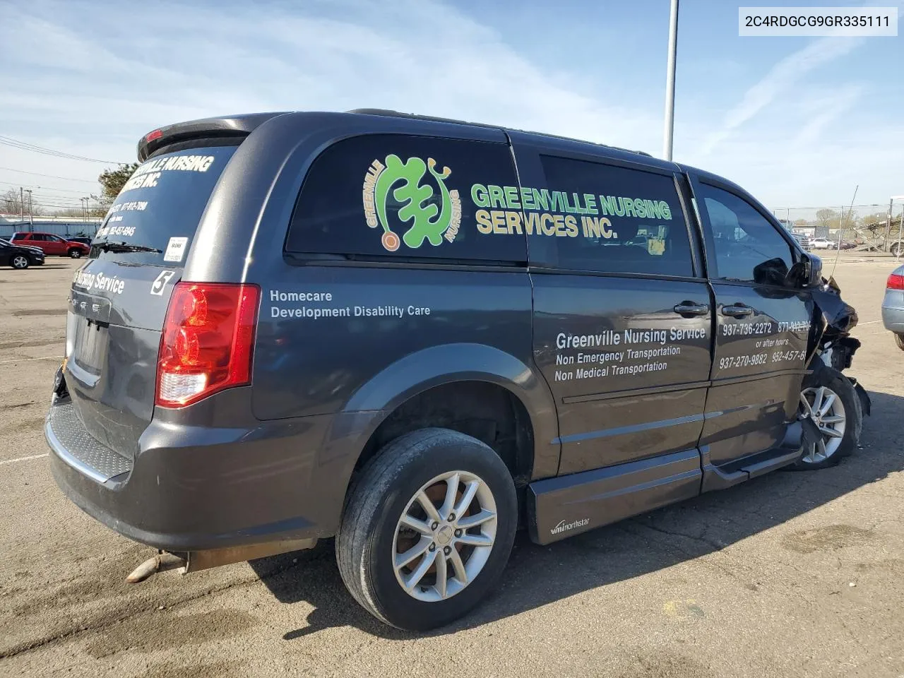 2C4RDGCG9GR335111 2016 Dodge Grand Caravan Sxt