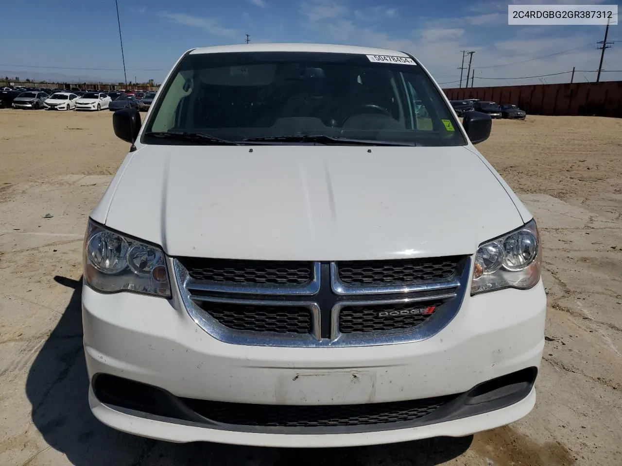 2016 Dodge Grand Caravan Se VIN: 2C4RDGBG2GR387312 Lot: 50478454